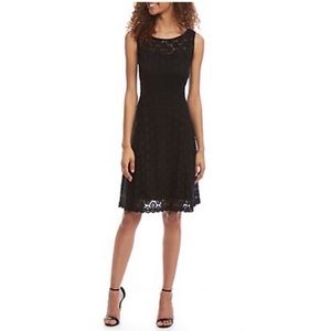 Like New Ronni Nicole Black Sleeveless Lace Dress Size 12